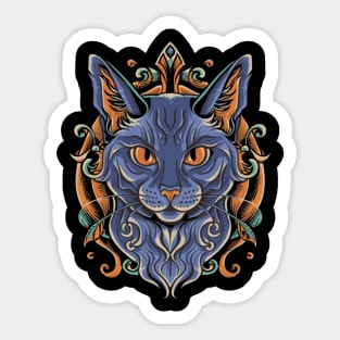 Mystic Cat Tattoo Sticker